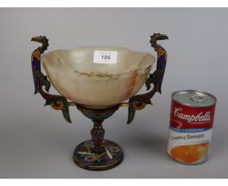 Barbidianne onyx enamel bon bon dish - Approx height: 20cm