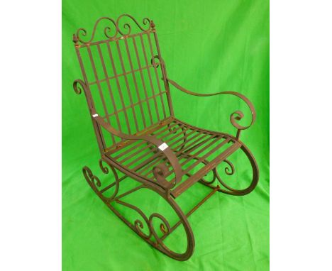 Vintage metal garden rocking chair