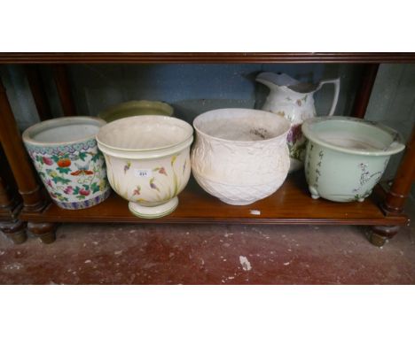 Collection of ceramic plant pots 