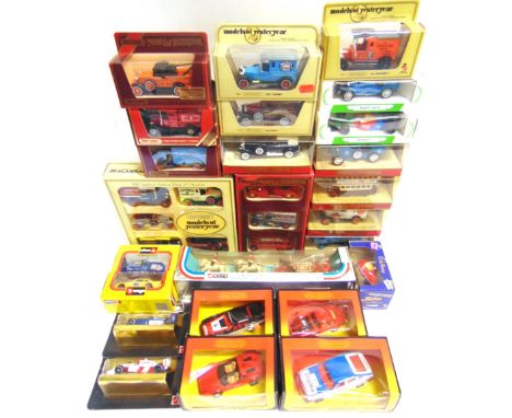 TWENTY-FIVE ASSORTED DIECAST MODELS  by Corgi, Matchbox and Bburago, including two gift sets, each mint or near mint and boxe