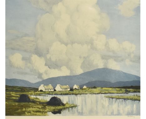 PAUL HENRY RHA (1876-1958) 'The Blue Hills of Connemara' Coloured print Signed in pencil lower right, Fine Art Trade Guild bl