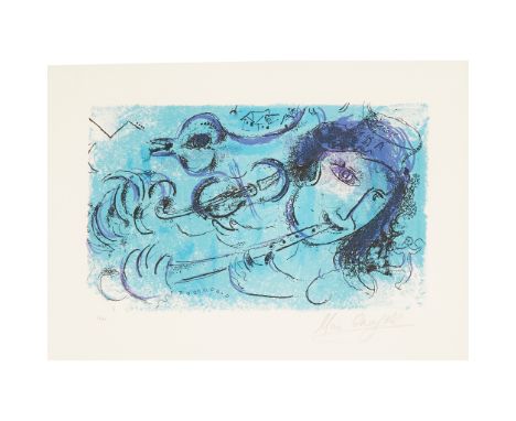§ MARC CHAGALL (RUSSIAN/FRENCH 1887-1985) THE FLUTE PLAYER (M. 197) - 1957 Lithograph, 35/90, signed and numbered in pencil i
