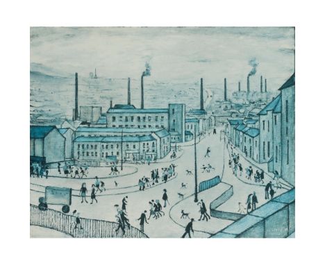 § LAURENCE STEPHEN LOWRY (BRITISH 1887-1976) HUDDERSFIELD Off-set lithograph, ed. 850, signed in pencil to margin, with the F