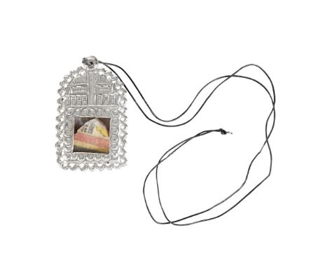 § GRAYSON PERRY O.B.E., R.A. (BRITISH B.1960) RELIQUARY 2009, ceramic fragment in incised metal pendant, produced by the arti