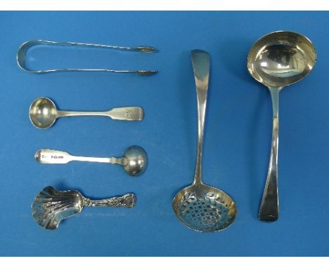A Victoian silver Caddy Spoon, by Hilliard &amp; Thomason, hallmarked Birmingham, 1854, with flared scalloped shaped bowl, th