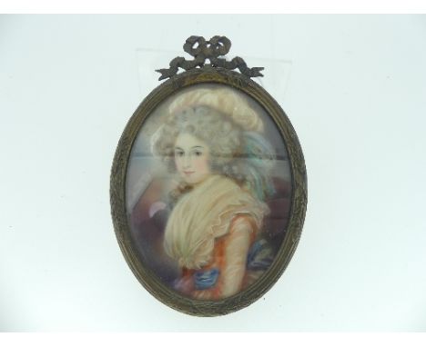 A portrait miniature of the Duchess of Devonshire (Georgiana Cavendish) and another of Mrs Siddons (Sarah Siddons, actress), 