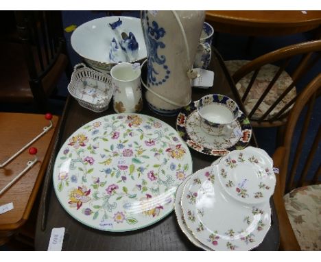 A quantity of Mixed Ceramics, including a set of five Crown Staffordshire plates, two Royal Albert 'Winsome' Tea Cups and Sau