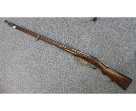 A late 19thC Austro-Hungarian Mannlicher 'M1886' Bolt Auction Rifle, serial no. 1163II, engraved into the stock '7088II' tota