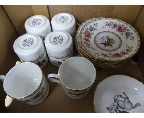 A Royal Grafton six-place setting Tea Service, comprising six cups and saucers in the 'Malvern' pattern floral design, togeth