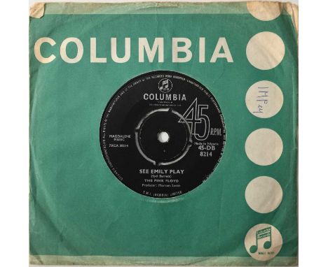 THE PINK FLOYD - SEE EMILY PLAY/ SCARECROW 7" (NIGERIAN COLUMBIA - 45-DB 8214). A rare Nigerian 7" pressing of The Pink Floyd