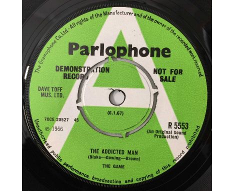 THE GAME - THE ADDICTED MAN 7" (ORIGINAL UK DEMO - PARLOPHONE R 5553). The quickly withdrawn super scarce original UK 7" demo