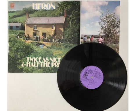 HERON - TWICE AS NICE &amp; HALF THE PRICE LP (W/ RARE POSTCARD - DAWN - DNLS 3025). A wonderful copy of Heron's 1971 double 