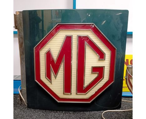 An MG double sided showroom lightbox, 69 cm high  Please see our terms and conditions in relation to collection