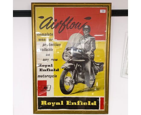 A Royal Enfield 'Airflow' poster, 74 x 50 cm  Please see our terms and conditions in relation to collection