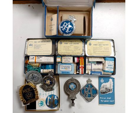 A group of RAC items, including a Queen's Golden Jubilee Badge, 707/1000, boxed  Please see our terms and conditions in relat
