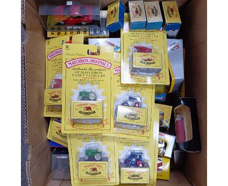 A group of limited edition Matchbox Originals, in blister type packs, and other model vehicles (box)  Please see our terms an