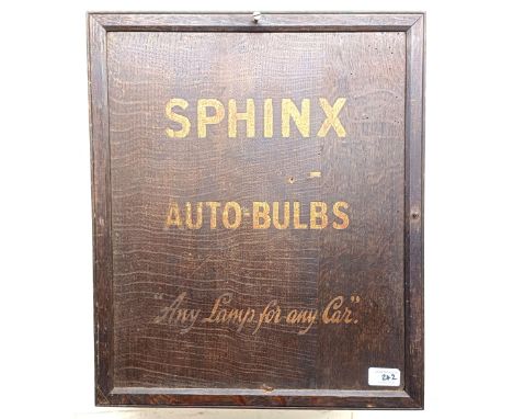 A Sphinx Auto-Bulbs 'Any Lamp for Any Car' wall cabinet, with contents, 40.5 cm wide  Please see our terms and conditions in 