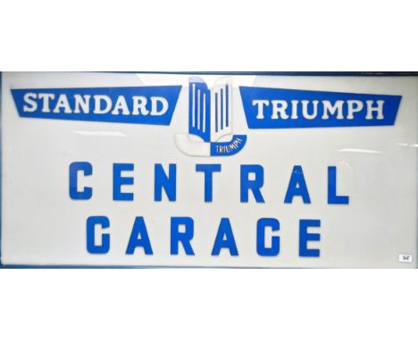 A large Standard Triumph Central Garage double sided light box, 130 cm wide  Please see our terms and conditions in relation 