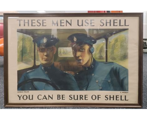 An advertising poster, These Men Use Shell, You Can Be Sure of Shell (policemen), 75 x 113 cm  Please see our terms and condi
