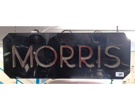 A Morris showroom lightbox, 60.5 cm wide  Please see our terms and conditions in relation to collection