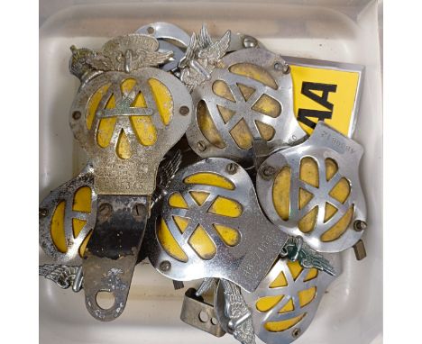 Assorted AA car badges, including East Africa (box)  Please see our terms and conditions in relation to collection