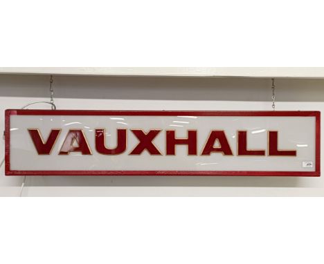 A large Vauxhall showroom lightbox, 122 cm wide  Please see our terms and conditions in relation to collection