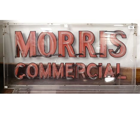 A Morris Commercial Brillite neon sign, 91 cm wide  Please see our terms and conditions in relation to collection