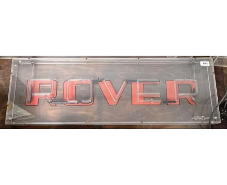 A Rover Brillite neon sign, 89.5 cm wide  Please see our terms and conditions in relation to collection