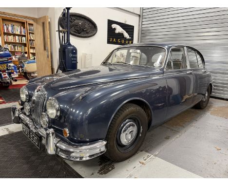 1961 Jaguar Mk II 3.8 SaloonRegistration number RAS 830Chassis number P205896DNEngine number LB5714-8Metallic blue with a blu