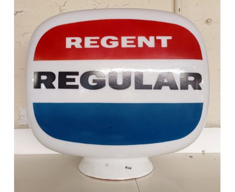 A Regent Regular glass pump globe, Webb's Crystal Glass Co Ltd, 35 cm high  Please see our terms and conditions in relation t