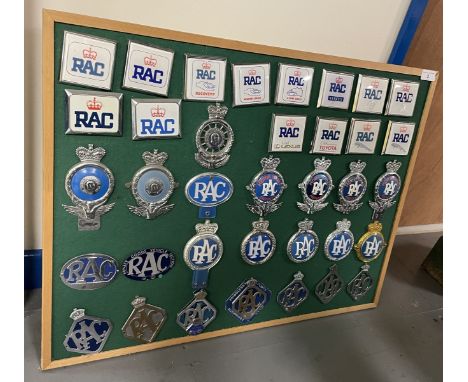 Two boards, applied RAC badges, including Motor Sport  Please see our terms and conditions in relation to collection