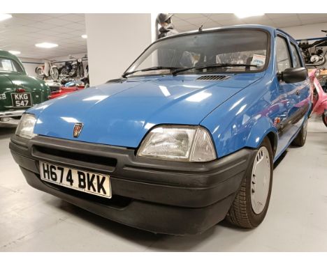 1990 Rover Metro 1.1 SRegistration number H674 BKKChassis number SAXXPMWCDAD611008Engine number 11K2AF05148130Engine work car