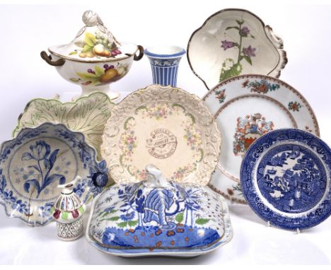 A collection of English ceramics to include spode pearlware and other pieces Provenance - Aurea Carter.