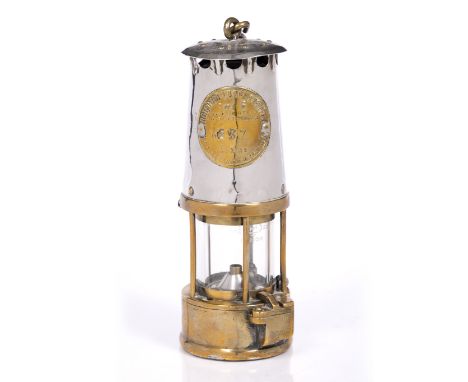 A 19th Century bass miners lamp The Protector Lamp Lighting Company Type No 6, 24cm without  handle