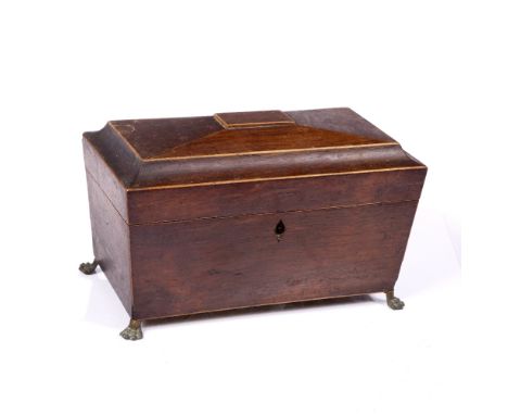 A Victorian mahogany tea caddy 33.5cm