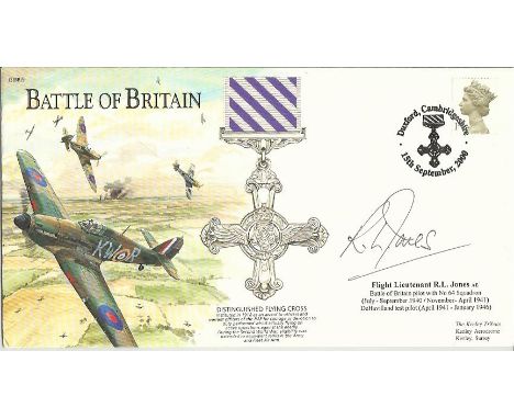Flt Ltnt R L Jones signed Battle of Britain cover. Good condition