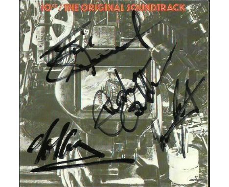10cc fully signed to front of CD insert card for The Original Soundtrack, CD intact includes Graham Gouldman, Duncan McKay. G