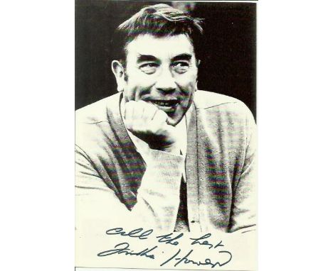 Frankie Howerd signed 6 x 4 inch black and white portrait photo. Few tape marks to reverse Good condition