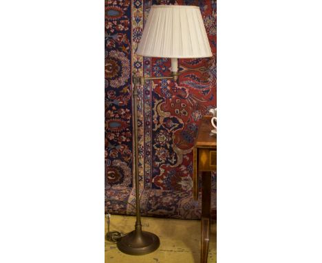 BESSELINK AND JONES 'SMARTIE MAJOR' SWING ARM FLOOR LAMP, with a pleated cream shade, approx 165cm H extended.