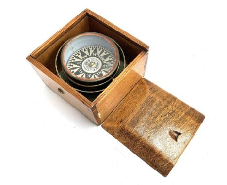 A cased ship's compass by Mason, Essex Bridge, Dublin 