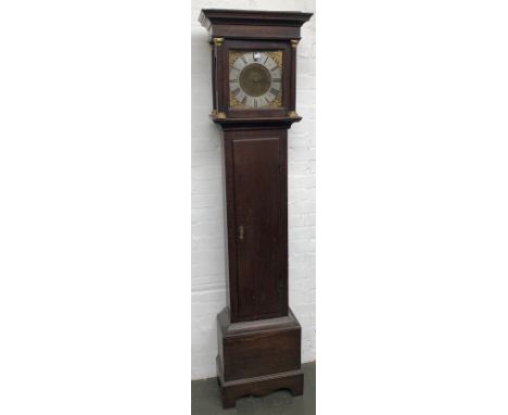 An oak cased longcase clock by George Hewett, Marlborough, 194cm high 