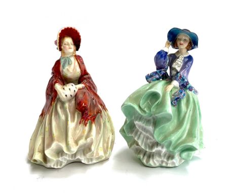 Two Royal Doulton figurines, 'Her Ladyship' and 'Top o' the Hill', each approx. 18cm high 