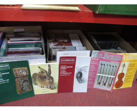 The Strad Magazines 1979 - 2008, many issues, auction catalogues, books on art.