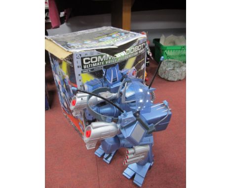 A Commandobot Ultimate Voice Recognition robot, by MGA Entertainment, in original box.