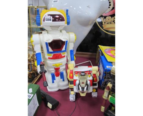 Power Rangers Mighty Morphin. A Chinese robot 37cm high, both in white.