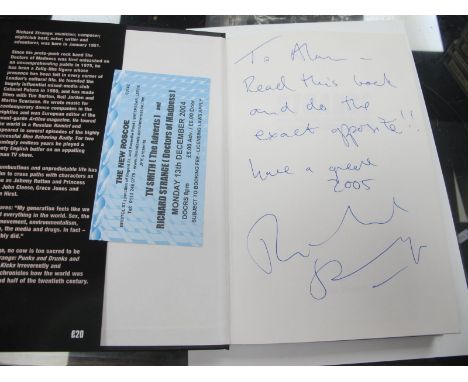 Steve Strange, Book Memoirs, 'Strange', signed to inner page,(unverified), plus ticket.
