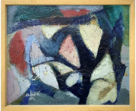 Water-based paint on masonite 32x40 cm in frame 34x42 cm Giovanni Alicò was born in Catania in 1906. Self-taught painter, his