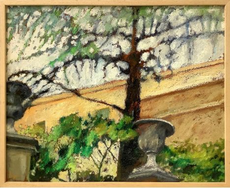 Oil painting on canvas 50x40, framed 52x42 cm  Signed in the lower left corner Lucia Ragusa.  Lucia Ragusa, painter, sculptor