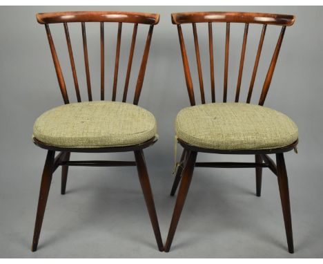 A Pair of Ercol Spindle Back Chairs 