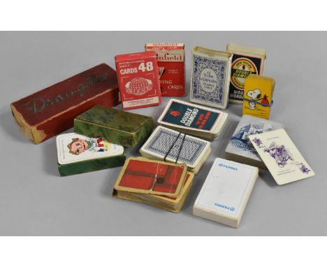 A Collection of Vintage Cards to Include Snoopy, Waddington, Advertising etc (Condition Issues) 